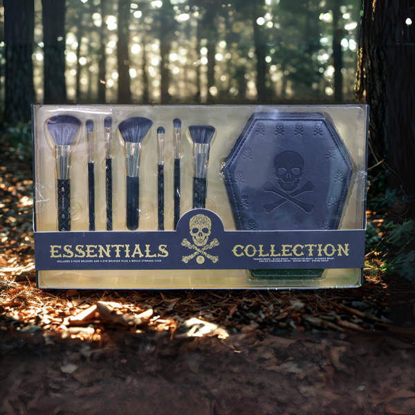 Essentials Collection Skull Makeup Brush & Coffin Case Set