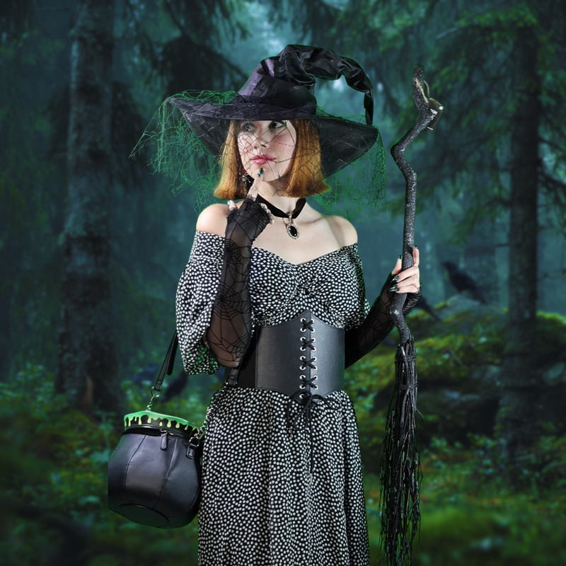 Mad Engine Fine by Me Witch Bowl Gothic Bag